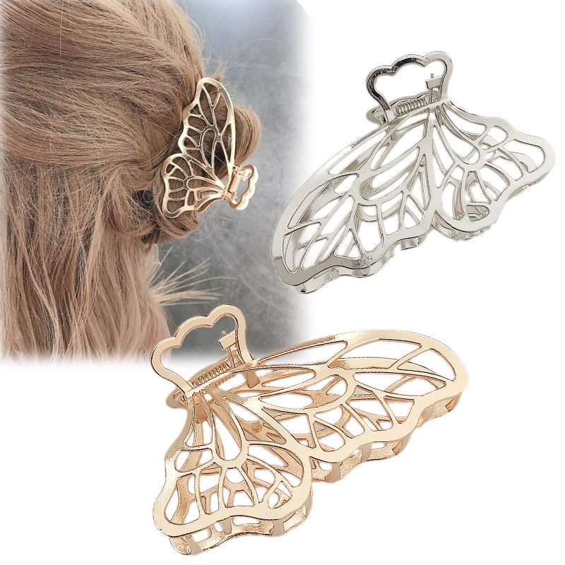 Korea Simple Large Metal Butterfly Hairpin